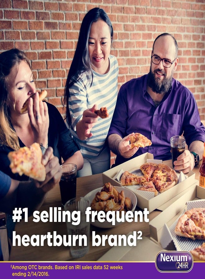 نكسيوم كبسولات نيكسيوم لتخفيف حموضة المعدة على مدار 24 ساعة، توفر حماية طوال اليوم والليلة من حرقة المعدة المتكررة، دواء لحرقة المعدة مع إيزوميبرازول المغنيسيوم - 42 كبسولة - Image 3